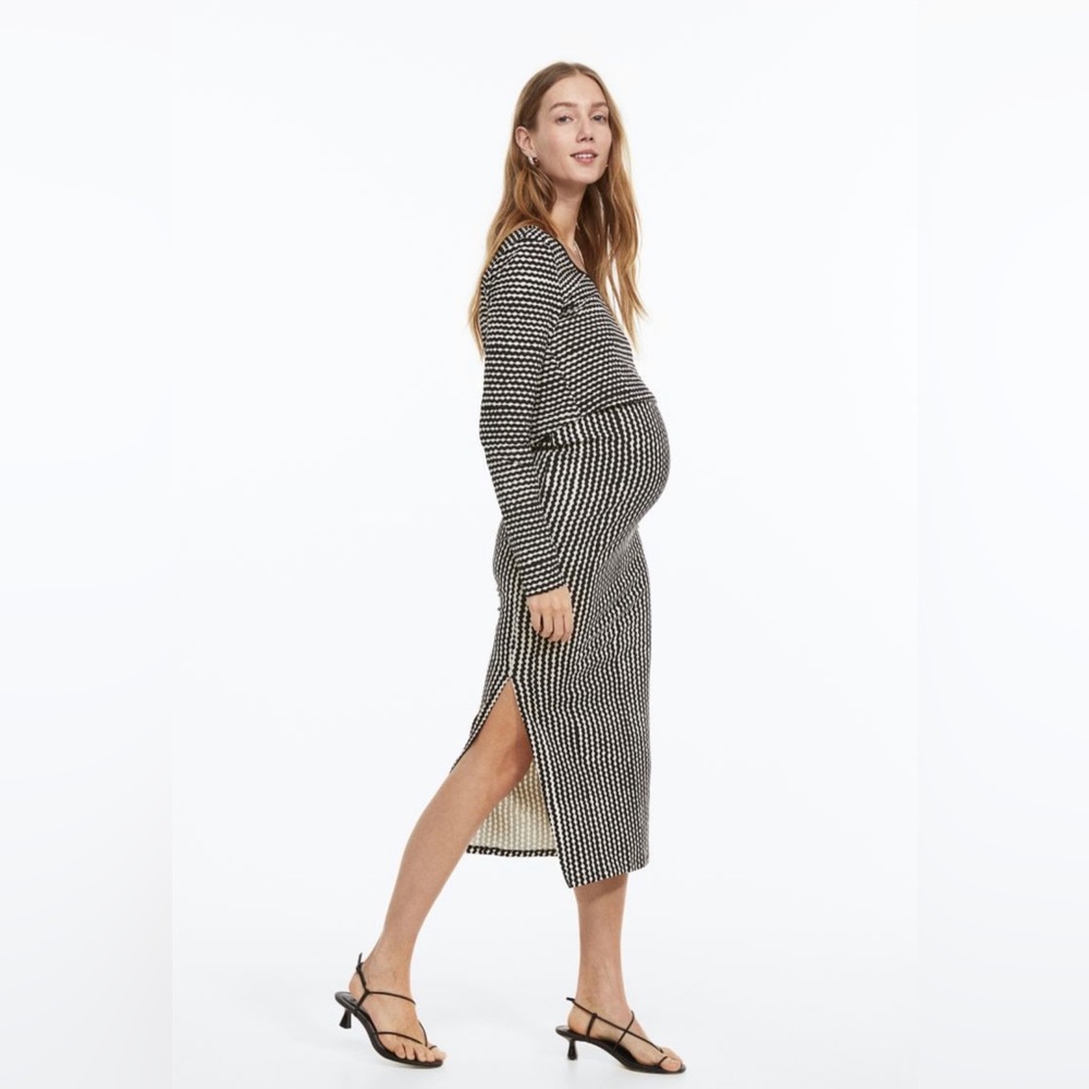 H&M Mama 2 piece maxi skirt and crop top set